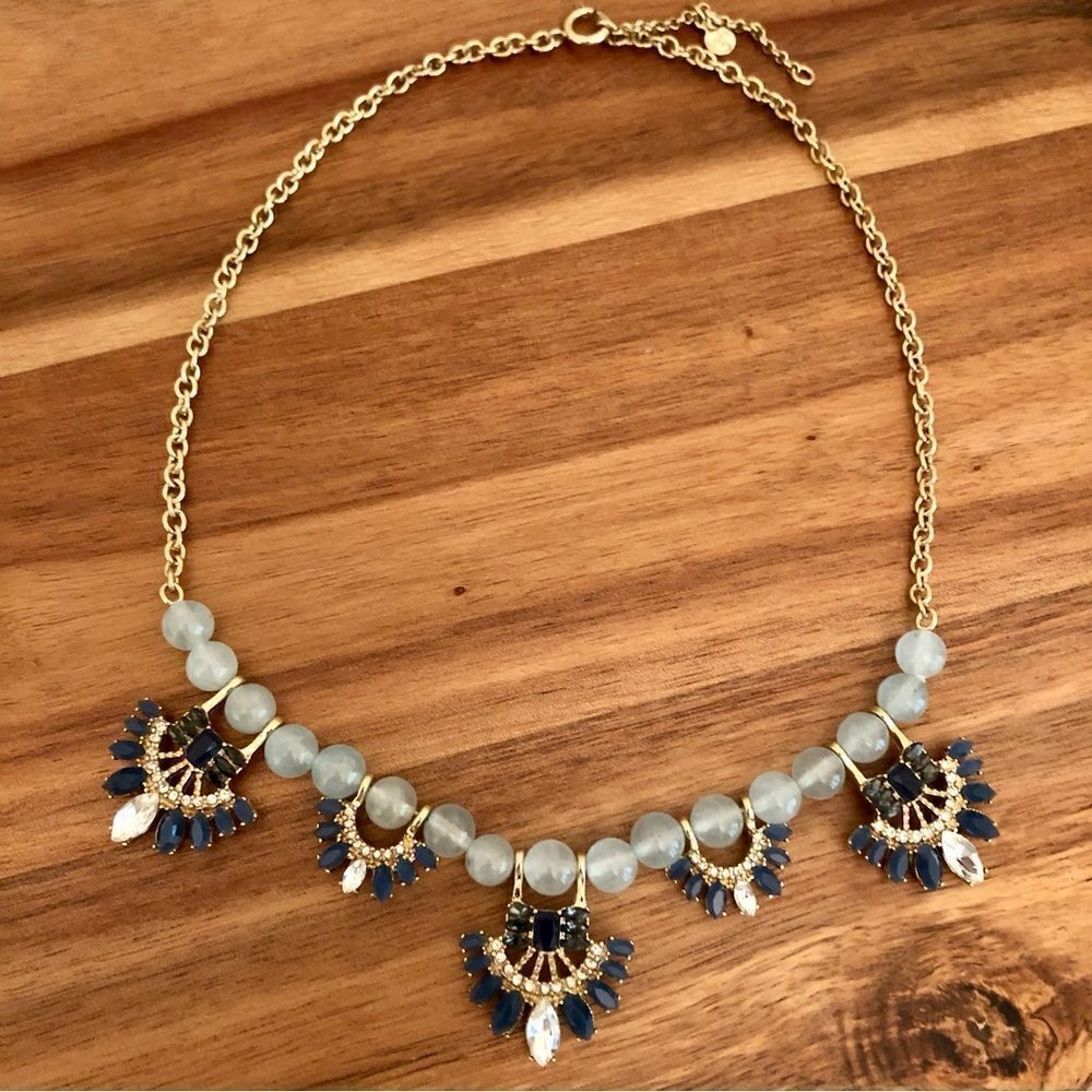 Loft | Rhinestone Beaded Statement Necklace | 18”… - image 3